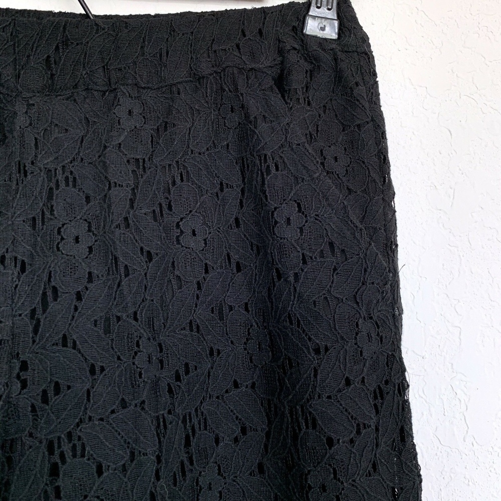 H&M Black Floral Shorts Underlay Skinny Lace Pants - Picture 3 of 7